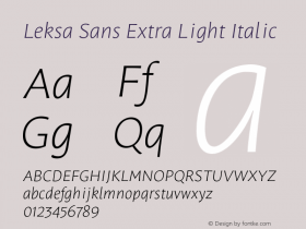 Leksa Sans Extra Light Italic Version 2.000图片样张