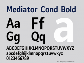 Mediator Cond Bold Version 1.0图片样张