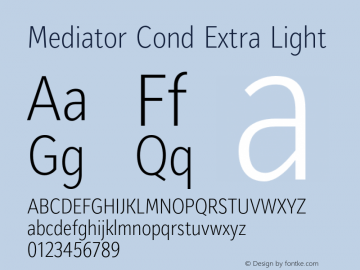 Mediator Cond Extra Light Version 1.0图片样张