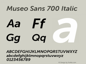 MuseoSans-700Italic 1.000图片样张