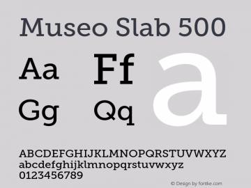 MuseoSlab-500 Version 1.000图片样张