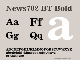 News702 BT Bold Version 2.00图片样张