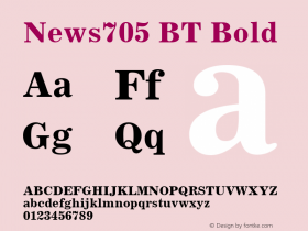 News705 BT Bold Version 1.01 emb4-OT图片样张