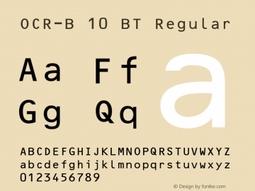 OCR-B 10 BT Version 1.01 emb4-OT图片样张