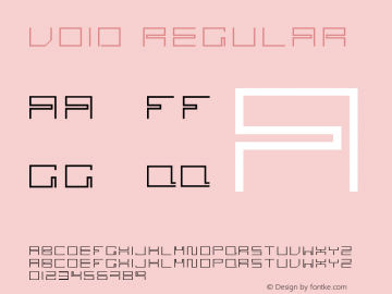 Void Regular 2001-03-29 | freeware Font Sample