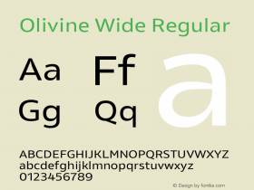 Olivine Wide Regular Version 1.000图片样张