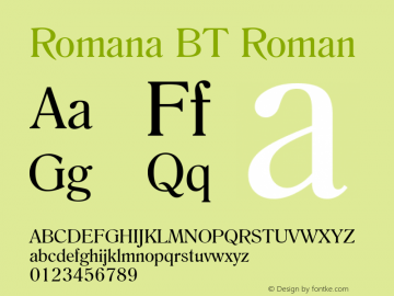 Romana BT Roman Version 1.01 emb4-OT图片样张