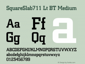 SquareSlab711 Lt BT Medium Version 1.01 emb4-OT图片样张