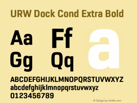 URW Dock Cond Extra Bold Version 1.000;hotconv 1.0.107;makeotfexe 2.5.65593图片样张