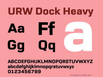 URW Dock Heavy Version 1.000;hotconv 1.0.105;makeotfexe 2.5.65592图片样张