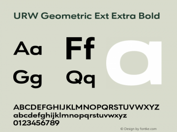 URWGeometricExt-ExtraBold Version 1.000;PS 1.00;hotconv 1.0.57;makeotf.lib2.0.21895图片样张