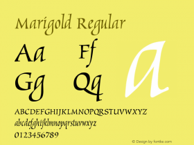 Marigold Regular Version 1.00图片样张