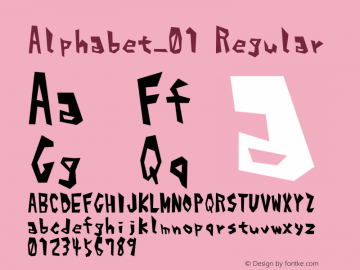 Alphabet_01 Regular 1.5 Font Sample