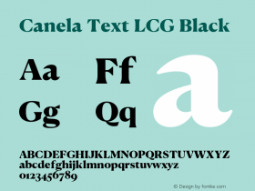 Canela Text LCG Black Version 1.001;hotconv 1.0.117;makeotfexe 2.5.65602图片样张