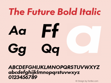 The Future Bold Italic Version 2.002图片样张