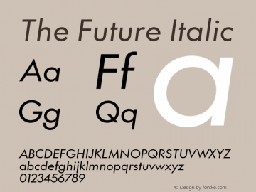 The Future Italic Version 2.002图片样张
