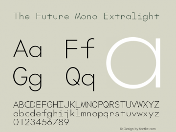 The Future Mono Extralight Version 2.002图片样张