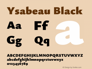 Ysabeau Black Version 1.002;FEAKit 1.0图片样张