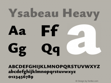 Ysabeau Heavy Version 1.002;FEAKit 1.0图片样张