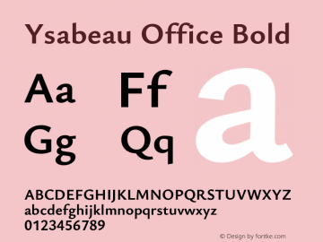 Ysabeau Office Bold Version 1.002;FEAKit 1.0图片样张