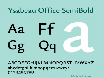 Ysabeau Office SemiBold Version 1.002;FEAKit 1.0图片样张