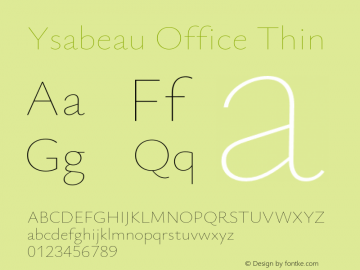 Ysabeau Office Thin Version 1.002;FEAKit 1.0图片样张
