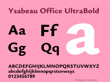 Ysabeau Office UltraBold Version 1.002;FEAKit 1.0图片样张