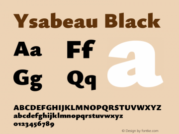 Ysabeau Black Version 1.002图片样张