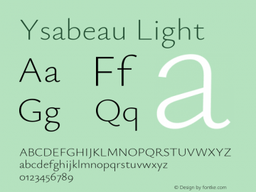 Ysabeau Light Version 1.002图片样张