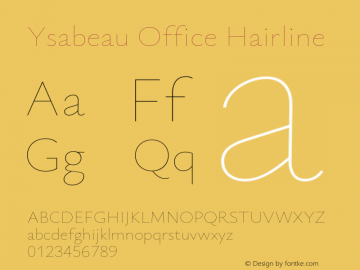 Ysabeau Office Hairline Version 1.002图片样张