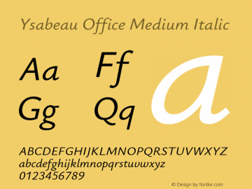 Ysabeau Office Medium Italic Version 1.002图片样张