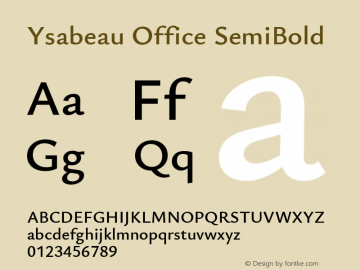 Ysabeau Office SemiBold Version 1.002图片样张
