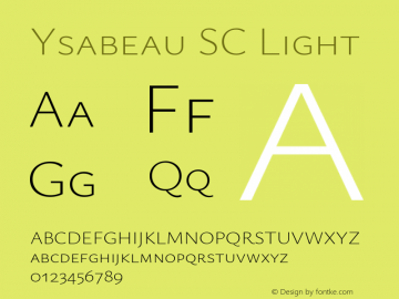 Ysabeau SC Light Version 1.002图片样张