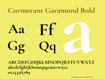 Cormorant Garamond Bold Version 4.000图片样张