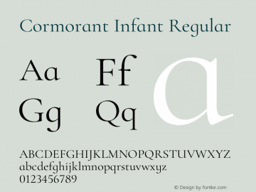 Cormorant Infant Regular Version 4.000;FEAKit 1.0图片样张