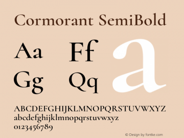Cormorant SemiBold Version 4.000;FEAKit 1.0图片样张