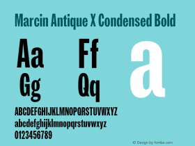 Marcin Antique X Condensed Bold Version 1.000;FEAKit 1.0图片样张