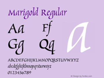 Marigold Regular Version 1.04图片样张