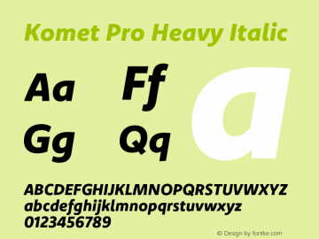Komet Pro Heavy Italic Version 1.3图片样张