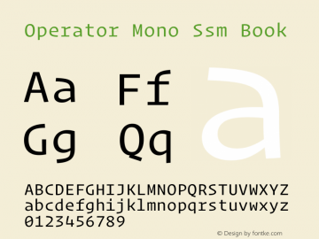 Operator Mono Ssm Book Version 1.300图片样张