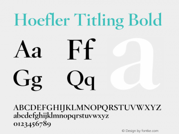 Hoefler Titling Bold Version 1.301图片样张