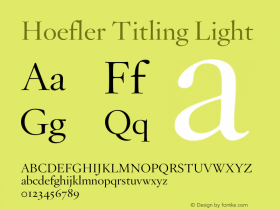 Hoefler Titling Light Version 1.301图片样张