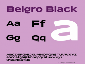 Belgro Version 1.000;hotconv 1.0.109;makeotfexe 2.5.65596图片样张