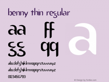 Benny Thin Regular 1图片样张