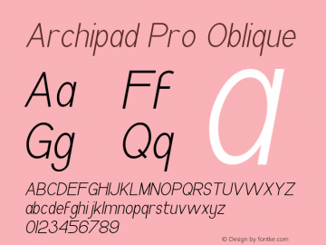 ArchipadPro-Oblique Version 1.000图片样张