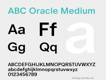 ABC Oracle Medium Version 1.000图片样张