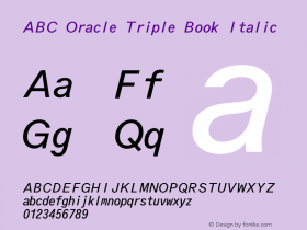 ABC Oracle Triple Book Italic Version 1.000图片样张