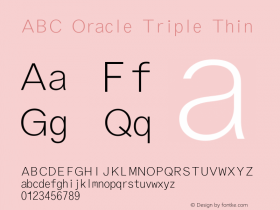 ABC Oracle Triple Thin Version 1.000图片样张