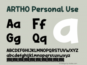 ARTHO Personal Use Version 1.001;Fontself Maker 3.5.4图片样张