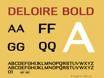 Deloire Bold Version 1.00;April 10, 2021;FontCreator 13.0.0.2683 64-bit图片样张